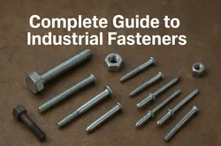 Assorted fasteners used in construction, automotive, and electronics with blog title overlay.
